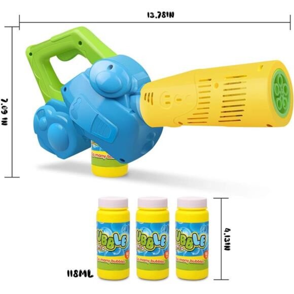 Duckura Bubble Leaf Blower, Bubble Gun for Toddlers 1-3, Kids Bubble Blower - Picture 6 of 7